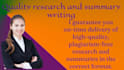 do  quality research and summary writing