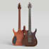 make a 3d model of any guitar, musical instrument render