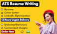 write and upgrade your resume, cv, cover letter, linkedin