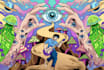 stunning illustration psychedelic, lifestyle, surrealism