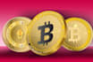 create crypto currency bitcoin token coin badge logo