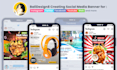 create marketing social media banner for instagram twitter facebook etc