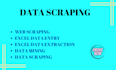 scrape data from websites, PDF files, images