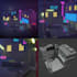 create 3d low poly environment, static or animated