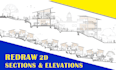 redraw precise 2d architectural drawings in autocad
