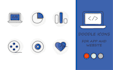 design doodle icon set for app and web
