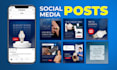 design 40 social media posts, social media post design