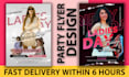 create a modern club, event, birthday, party flyer design