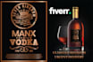 do unique bottle, tea packet, wine and pouch label design