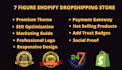 create shopify dropshipping store or shopify website