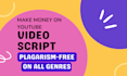 write cash cow youtube video scripts in 24 hours