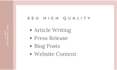 write top quality SEO articles and blog posts on every niche