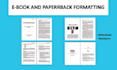 book formatting for amazon kdp, paperback formatting and cover design