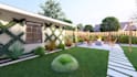 do site plan, garden 3d environment, landscape garden design