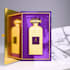 luxury perfume packaging and label design with dieline