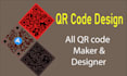 create a custom professional qr code design with a logo