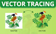 convert raster to vector, logo to vector and vector tracing