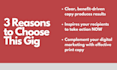 write stellar copy for print flyers, brochures and mailers