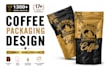 design premium coffee labels, pouch, bags, product packaging