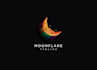 do design full moon and flower logo
