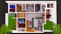 do house elevation design, 3d floor plan, 3d exterior, pool design