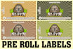 create cannabis, marijuana pre roll label and mylar bag