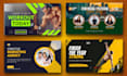 do awesome website header design, website banner, youtube cover design