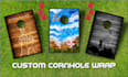 do custom design, print for your cornhole wraps