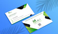 do brand identity business card design with digital qrcode