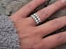 make a 3 sterling silver fresh water pearl rings
