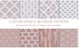 design a custom floral, geometric seamless stencil pattern also for lasercut
