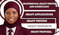 do grant writing, grant proposal, grant research, and grant application