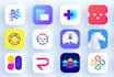design a professional app icon for mobile app and web