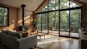 design cottage home plan and 3d renderings