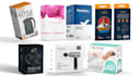 create product packaging design, box design with 3d mockup