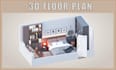 convert 2d architecture plan to 3d floor plan with sketchup model and rendering