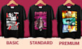 create anime tshirt design for your merchandise or sweetwear