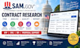 research and analyze samgov contracts,rfqs, rfis and rfps
