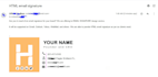 create html email signature, clickable email signature