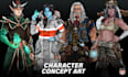 professional concept art, illustration, weapons n props