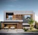 render 3d architecture front elevation facade of exterior house