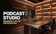 design a realistic virtual studio background for youtube and zoom