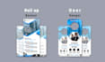 design flyer real estate roll up, door hanger thumbnail transparent background