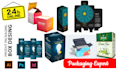 product packaging box design and label desing