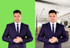 remove green screen background within just 12 hours