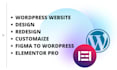 do wordpress website design customization with elementor pro