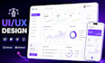 design modern saas dashboard and web app UI UX in figma