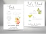 design wedding menu sign, drinks menu, dinner menu,his and hers drink sign,