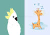 design simple cute animal cartoon vector art