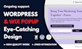 build wix or wordpress popup form and a contact form